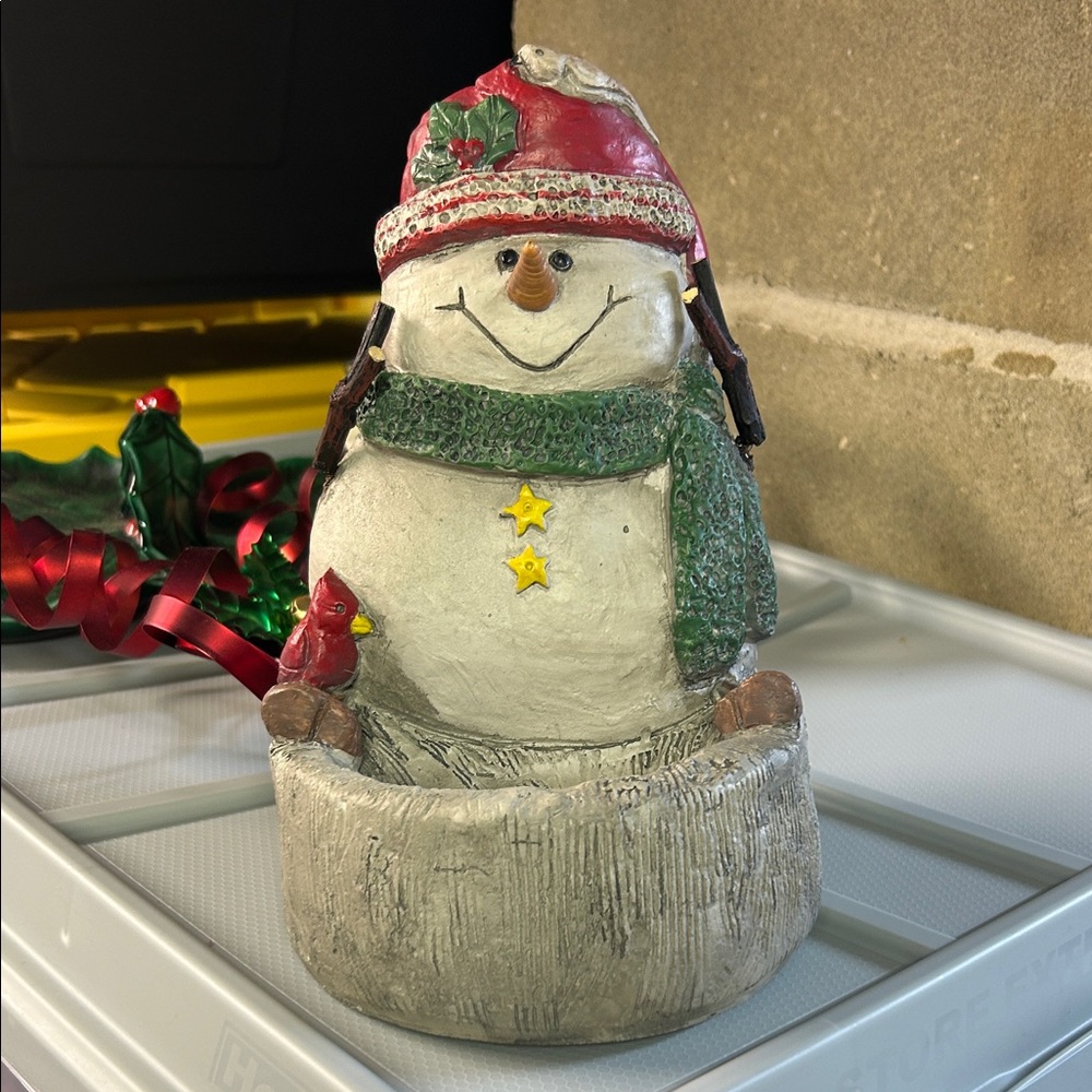 Festive Snowman birdfeeder